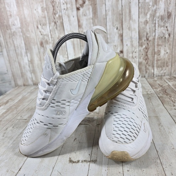 Nike Air Max 270 White Gold Tint Sneakers 943345-103 Womens 7.5 Youth 6Y - Picture 5 of 8